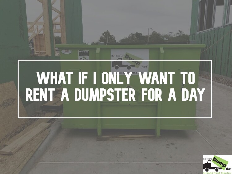 How much to rent a dumpster for one day